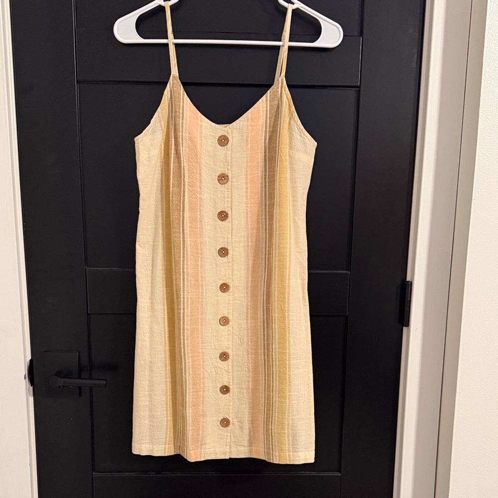 Rip Curl Tan Striped Mini Dress